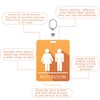 Outus Bathroom Pass Restroom Pass Keychain Restroom Keychain with Key
