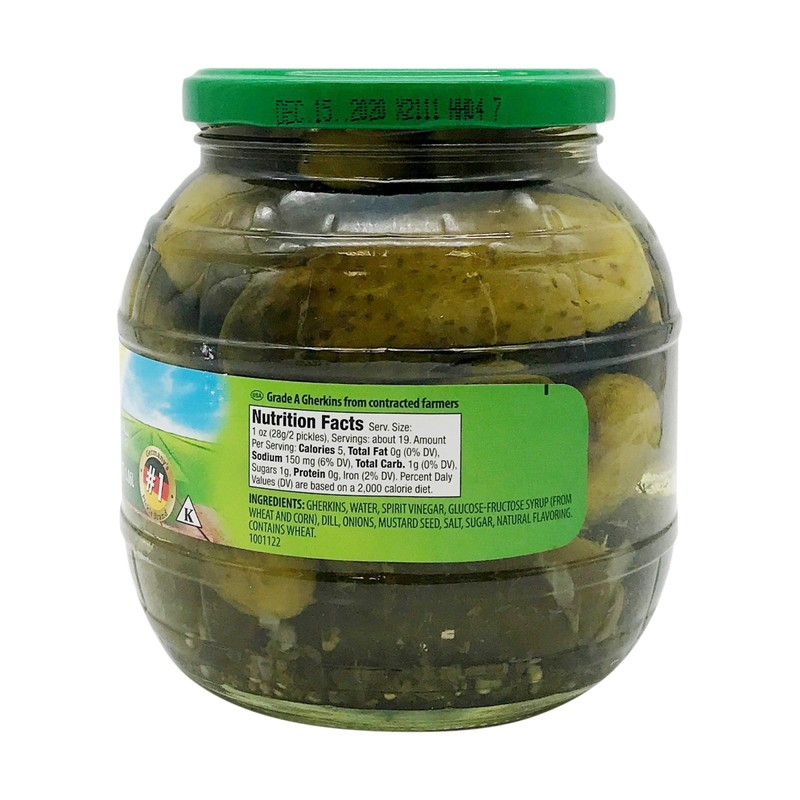 Kühne, Barrel Gherkins, 35.9 Ounce (Pack of 6)