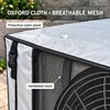 Outdoor Air Conditioner Cover, Oxford Cloth Weather Protector with Roll-Up