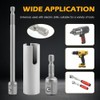 Stainless Steel Scissor Jack Drill Adapter & 2 Adapter Bits,