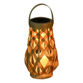 Bright Solar Outdoor Lights | Outdoor Lights Natural Solar Lights,Rattan Lantern Vintage Portable for Traveling Camping