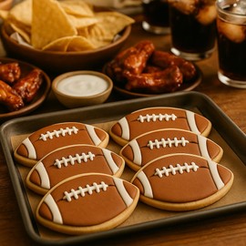 BBEventsINC Football Cookie Cutter – Handmade 3D Printed Baking Tool for Game Day, Tailgate Parties, Birthdays & Football Season Treats | Food-Safe Plastic, Hand Wash Only