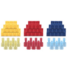 Diitao 240 Pcs/120 Pairs T Tap Wire Connectors 16-14 AWG Kit Quick Splice Wire Terminals T Tap Electrical Connectors Quick Wire Splice and Insulated Male Quick Disconnect Terminal Blue