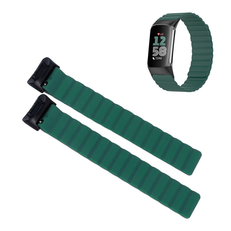 2pcs Watch Bands Professional Silicone Strap Strong Magnetic Snap Replacement