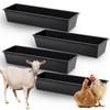 Geelin 4 Pcs 11 Gallon Large Capacity Livestock Water Trough