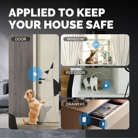 Tuya ZigBee Intelligent Window Door Gate Sensor Door/Window Opening Closing Detector Home Safety Protections Alarm System App Remote Control Wireless Door Sensor Compatible with Alexa and  Assistant