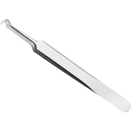 Premium Stainless Steel Bend Curved Blemish Extractor Tool for Remove Comedones Whitehead Blackhead Acne Pimple (Silvery, 11.5CM)