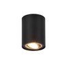 meineWunschleuchte Small 1-Bulb Surface-Mounted Spotlight Metal Black Gold Matt Height
