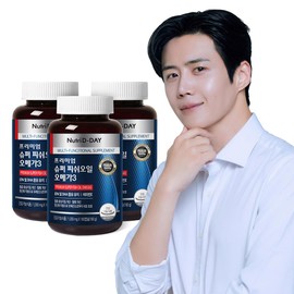 Nutri D Day Premium Super Fish Oil Omega 3 3 bottles, 18 months supply, 540 capsules total / 뉴트리디데이 프리미엄 슈퍼 피쉬오일 오메가3 3병 18개월분 총540캡슐