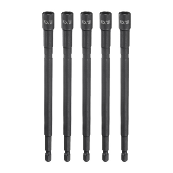 HARFINGTON 5Pcs Magnetic Nut Driver 9/32" x 1/4" Long Quick