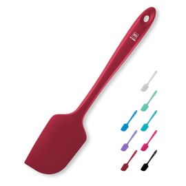 DI ORO - Large Silicone Spatula - 600ºF Heat-Resistant Spatula - Seamless Design - Pro-Grade Non-Stick Silicone Rubber with Reinforced Stainless Steel S-Core Technology (RED)
