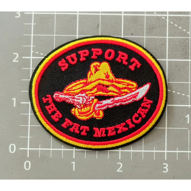 Unbranded Support The Fat Mexican Patch Broma Funny Meme Embroidered