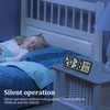 Silent Digital Wall Clock, with Large LED Temperature Display, Portable