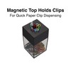 Staples Magnetic Paper Clip Dispenser, Clear/Black, 3/Pack (ST10590/10590VS)