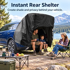 Car Rear Tent for Camping & Picnic – 600D Oxford Tailgate Shelter with Canopy for Outdoor Travel & Vehicle Camping