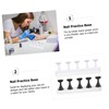 WOONEKY 2sets Nail Art Tool Set Manicure Practice Rack Magnetic