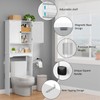 RRX Over The Toilet Storage Cabinet,Bathroom Above Toilet Cabinets Organizer,