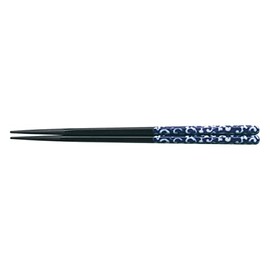Fukui Craft 62160170 PBT Hexagonal Wood Grain Chopsticks, 8.7 inches (22 cm), Indigo Yakumo