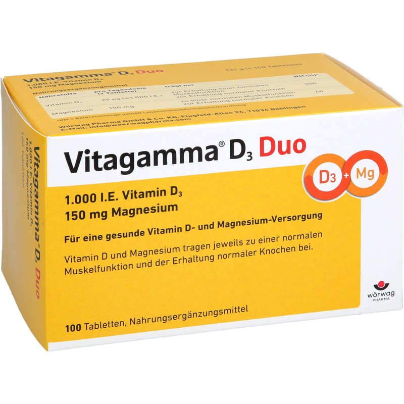 Vitagamma D3 Duo 1,000 IU with 150 mg magnesium: for