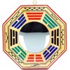 FUNSXBUG 4 Inch Chinese Bagua Mirror Feng Shui Wood Mirror