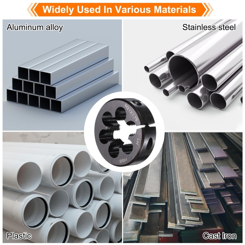 sourcing map Round Threading Die M21 x 1.75 Metric Thread