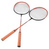 2 Player Badminton Racket Set Ferroalloy Integrated for Beginner Amateur