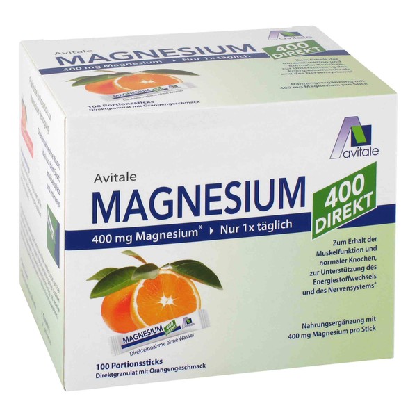 Avitale Magnesium 400 direct orange - direct granules for ingestion without water, 210 g