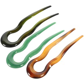 minkissy 3pcs U Shaped Hair Pins French Hair Forks Updos buns Hair Clip For Women Girls