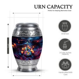 KARYLIZ Guitar Miniature Funeral Urns for Women - Candle Burial Urn for Adult - Adult Urns for Human Ashes Men Father - Keepsake for Male Dad - Small Memorial Cremation Ashes Keepsakes 3 Inch