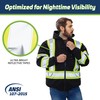 JORESTECH High Visibility Hoodie Full Zipper 100% Polyester ANSI Black