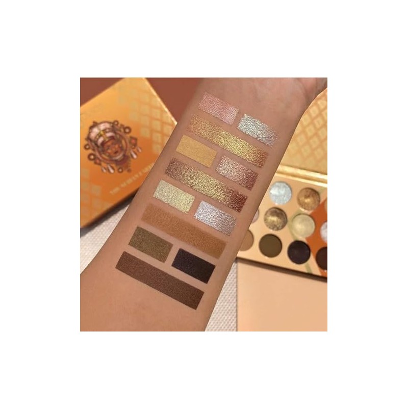 Juvia's Place Orange, Browns, Tans, White Pressed Eyeshadow Palette -