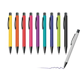 sin4sey Set of 10 Ballpoint Pens Matte Classic Ballpoint Pens in Vibrant Trendy Colours (Mix of Colours)