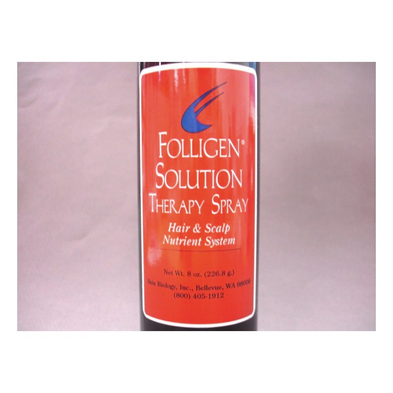Folligen Solution Therapy Spray 8oz Copper Peptide Hair Regrowth Solution