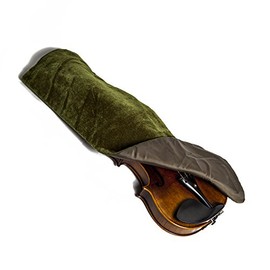 Luxurious Hand Made Satin Fabric Violin Blanket for 4/4 Full Size Violin (Olive)
