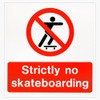 Strictly No Skateboarding Sign Vinyl Sticker Waterproof Bumper Sticker Laptop