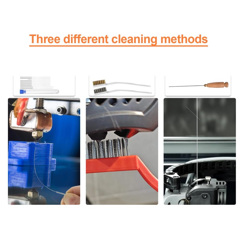 3D Printer Cleaning Filament Clog Tool with Wood Handle,The Must-Have