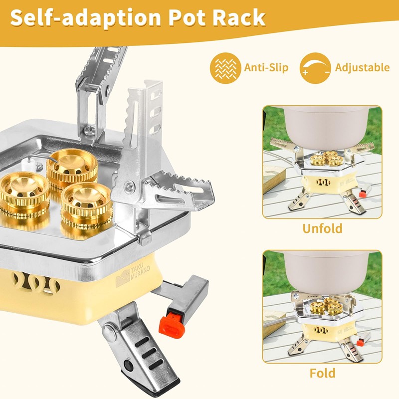 Facitsolvit 11800W Portable Windproof Camping Stove Lightweight Camp Stove Collapsible