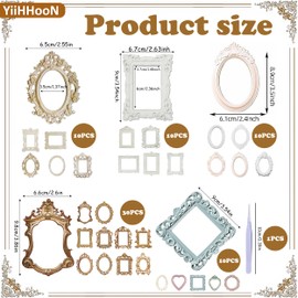 70 Stück Spitze Rahmen Scrapbook, Hohle Geprägt Foto Rahmen mit Pinzette, Mini Fotorahmen Scrapbooking Hohle Rahmen Scrapbook Papier Vintage Scrapbook Zubehör für DIY Scrapbooking