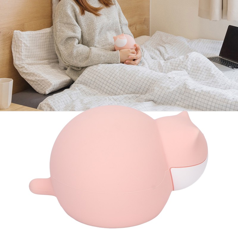 Cat Hot Water Bottle Silicone Cute Water Injection Mini Portable