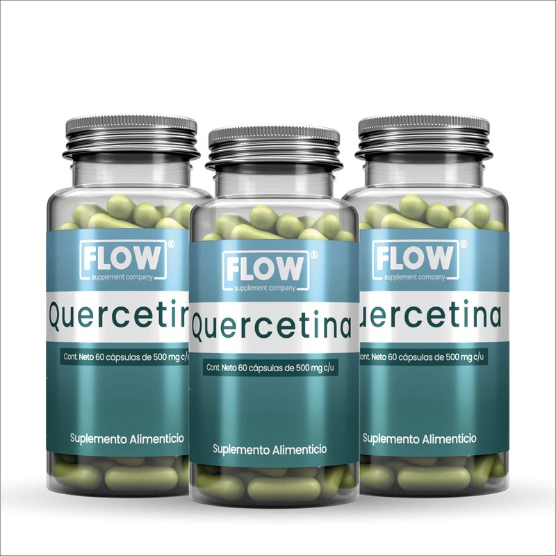 FLOW/Quercetina/Suplemento Alimenticio/Presentación Tripack/Cápsulas
