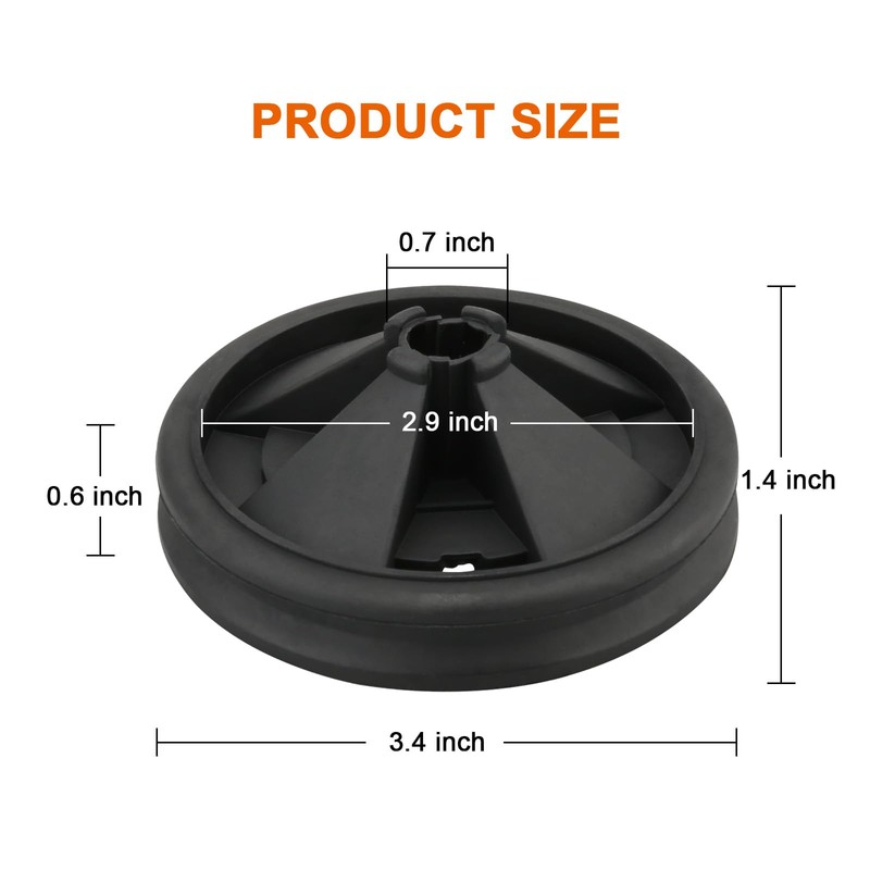 2Pcs 3 3/8" Garbage Disposal Splash Guard, Quiet garbage disposal