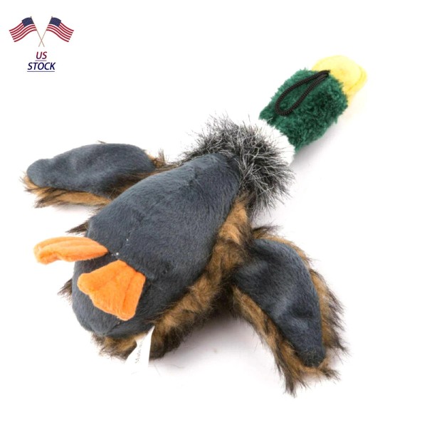 Unbranded Funny Pet Squeaky Duck Squeaker Plush Mallard Sound Play