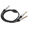 6.35mm Splitter Y Cable Mono Female to Dual Male 1/4