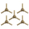 X AUTOHAUX 4mm Brass Hose Barb Fitting Y-Shaped 3 Way