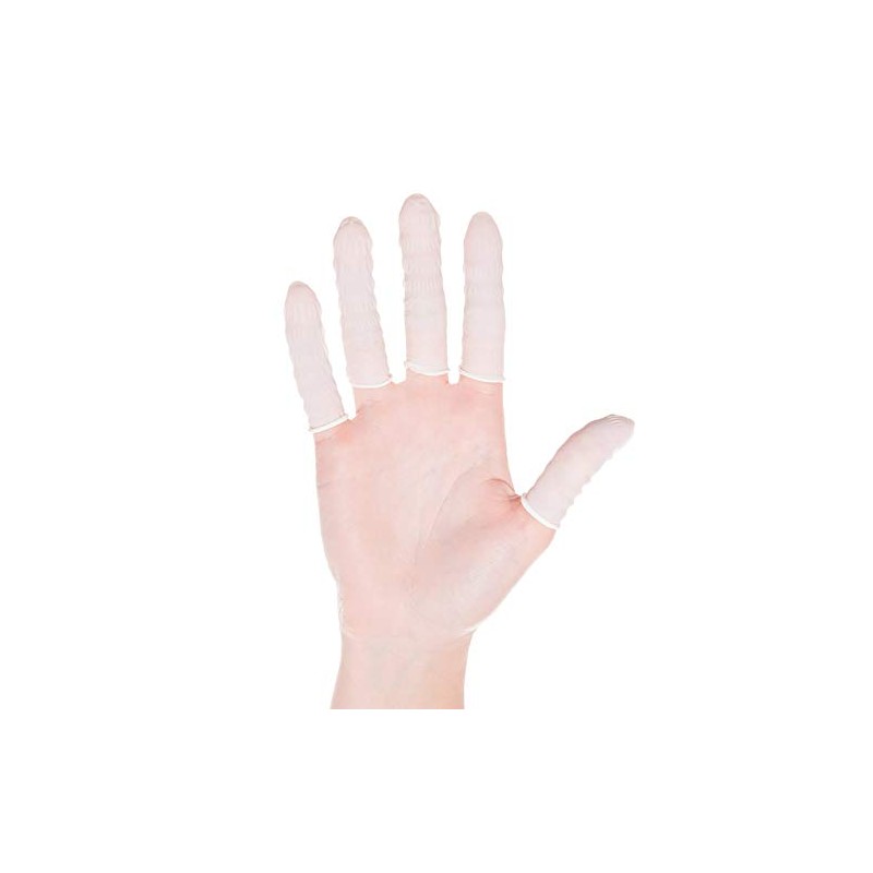 Hygostar Nitrile Finger Cot, White, L, Powder-Free