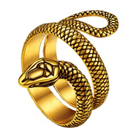 Richsteel Womens Chunky Rings Gothic Snake Long Ring Jewellery For Men