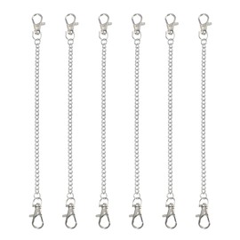 PATIKIL Hanging Chains with Lobster Clasp, 6 Pcs Plant Hangers for Bird Feeders Planters Lanterns Wind Chimes Chalkboard and Ornaments, Silver