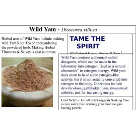 Tame the Spirit Wild Yam Root Powder - Wild Harvest from the Appalachian Mountains - 1 Ounce