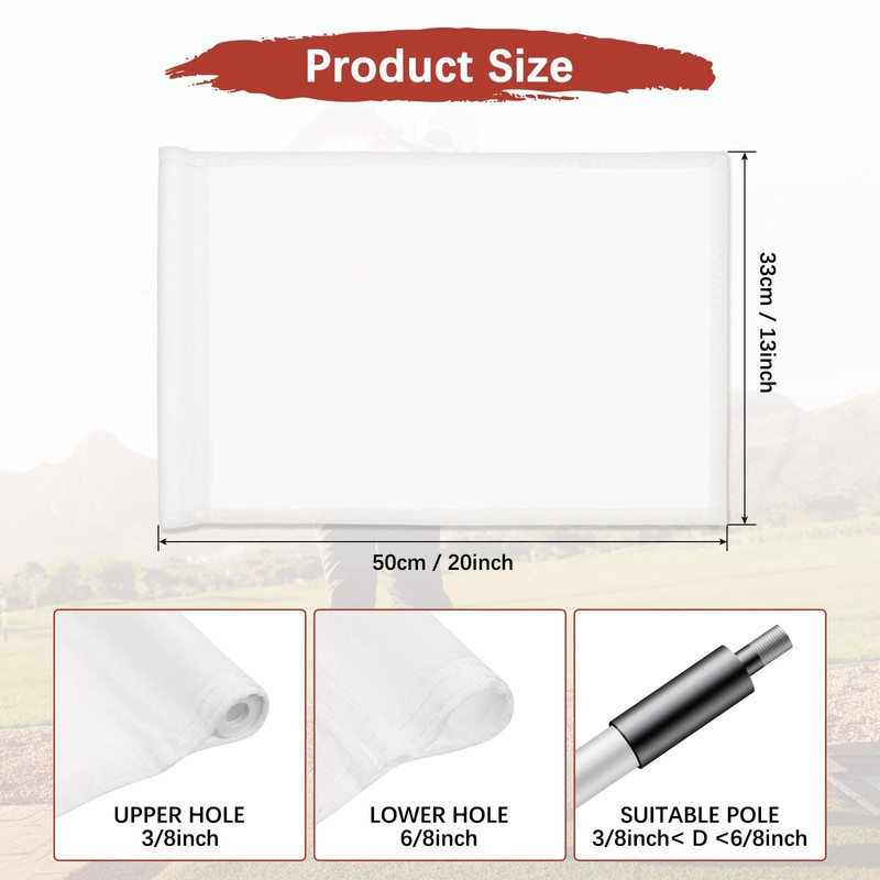 TIXIPEM Golf Flag with Tube Inserted [3pcs] - Nylon Putting