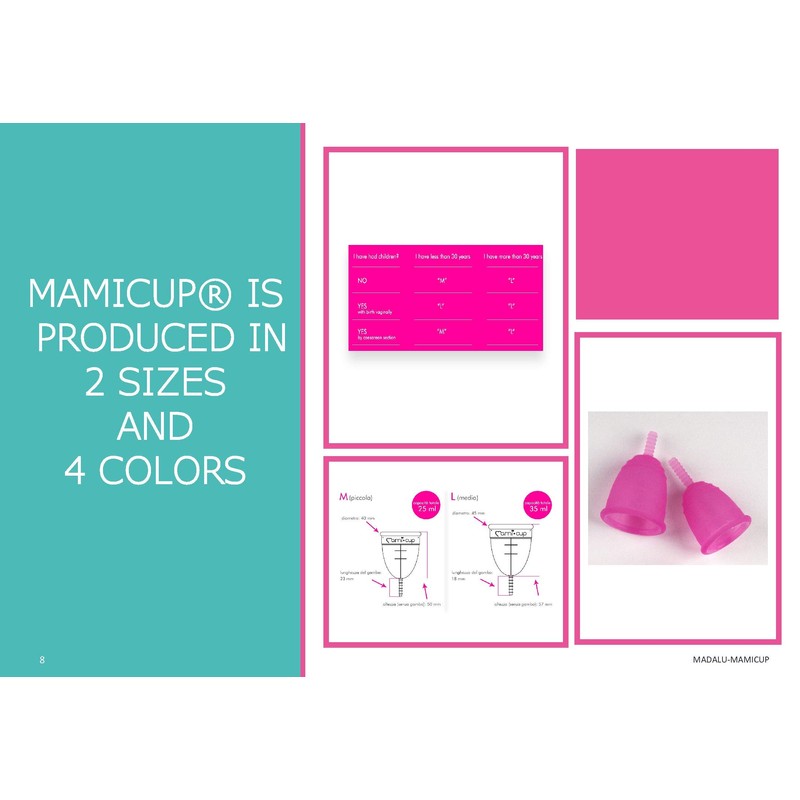 Kit Menstruationstasse MamiCup® M+L (Lila) - Weiches, flexibles, wiederverwendbares medizinisches